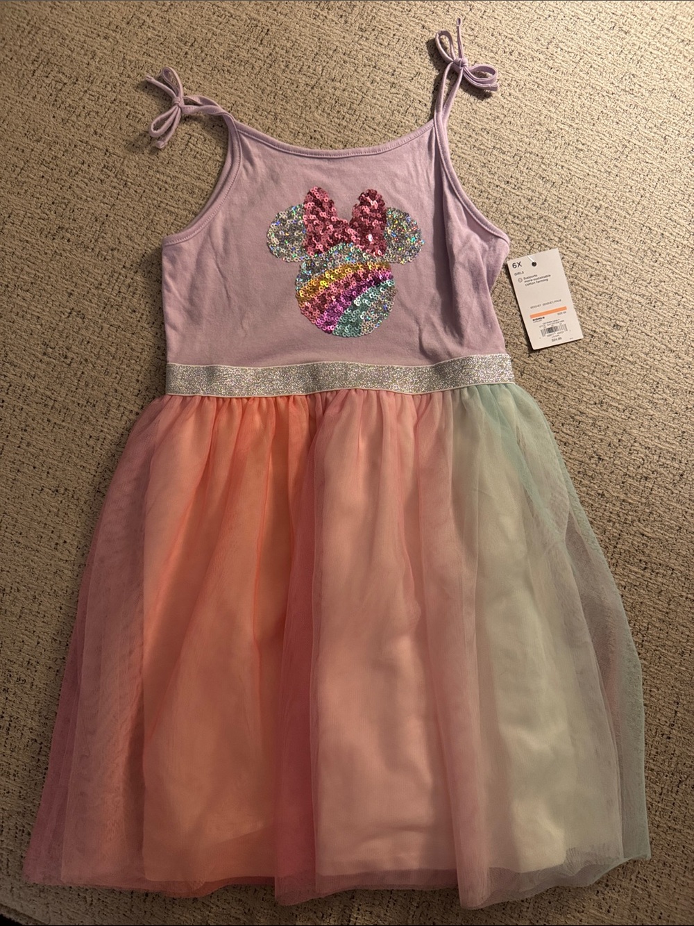 Kohl's Lilac Sequin Minnie Rainbow Tulle Dress - Disney